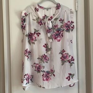 SWEET RAIN plus size floral blouse